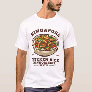Singapore: jägare av kyckling ris konnässör t shirt