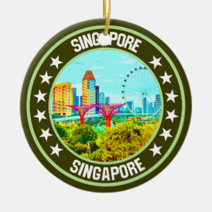 Singapore Julgransprydnad Keramik
