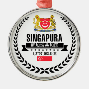 Singapore Julgransprydnad Metall