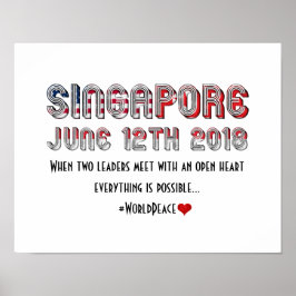 Singapore June 12:e USA Nordkoreamöte Poster