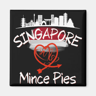 Singapore Kärlek Mince Paj Cityscape Magnet