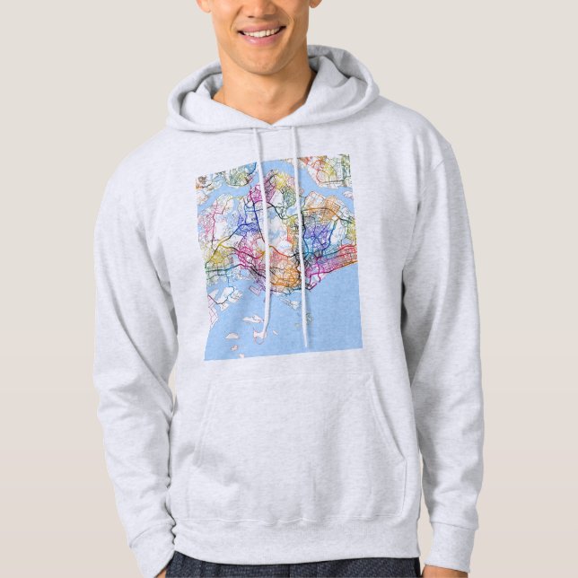 Singapore karta hoodie (Framsida)