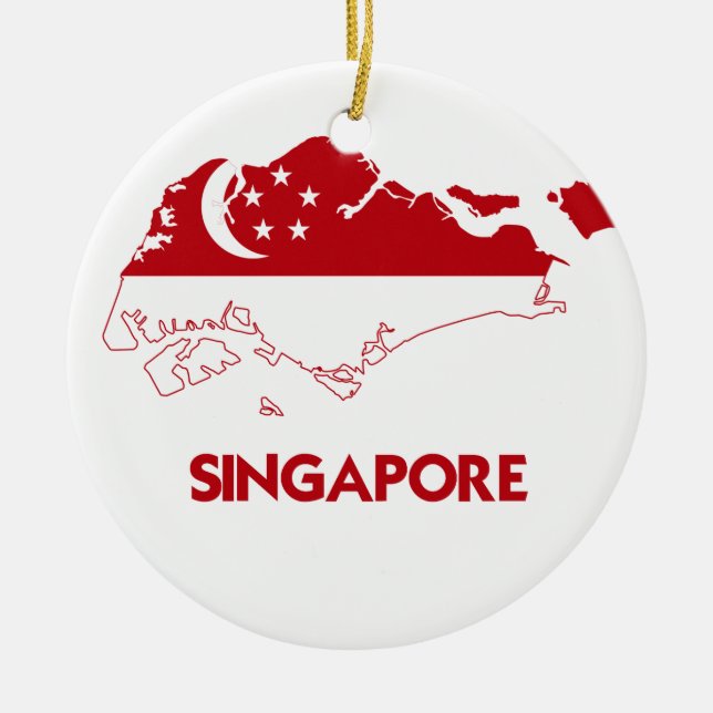 SINGAPORE KARTA JULGRANSPRYDNAD KERAMIK (Framsidan)