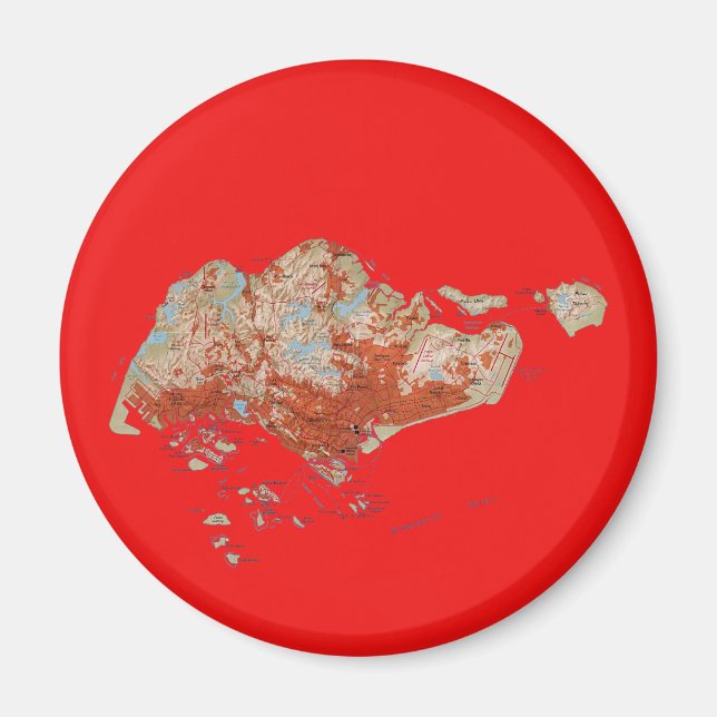 Singapore Karta Magnet (Framsidan)