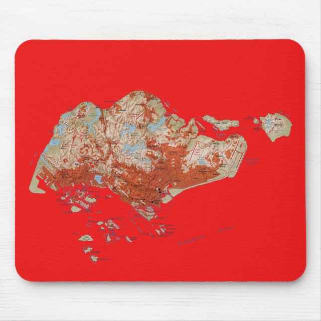 Singapore Karta Mousepad Musmatta (Framsidan)