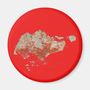 Singapore kartamagnet magnet