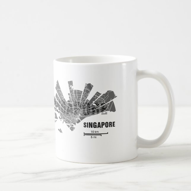 Singapore kartamugg kaffemugg (Höger)