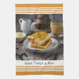 Singapore Kaya Toast & Kopi Kitchen Towel Kökshandduk