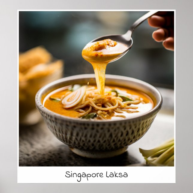 Singapore Laksa - arkivutskrift Poster (Framsidan)