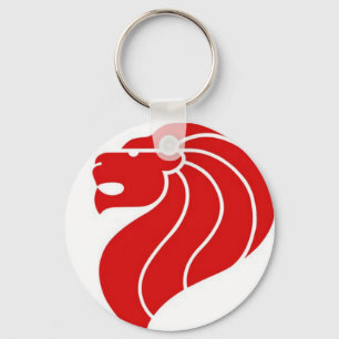 singapore lejon logotypkeychain nyckelring