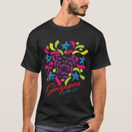 Singapore lejont stadsfirande (mörk) t shirt