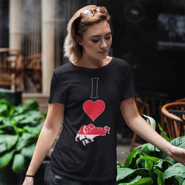 Singapore Lodrät I Kärlek Singaporeanska Flagga Ka T Shirt (Skapare uppladdad)