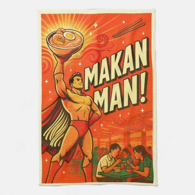 Singapore Makan Man köksduk Kökshandduk (Vertikal)