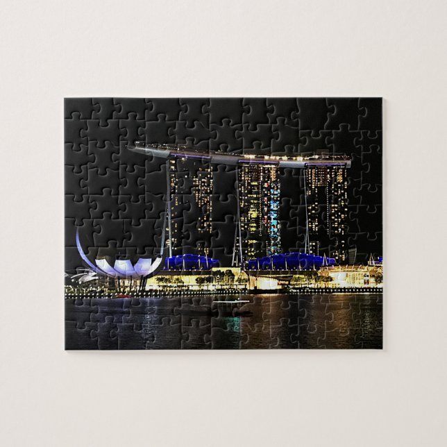 Singapore Marina Bay Sands #1-2 Jigszawa Puzzle Pussel (Horisontell)