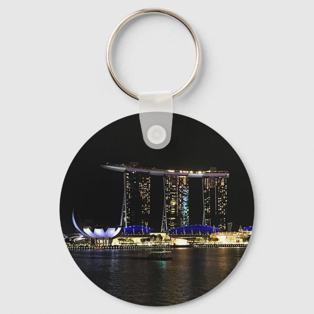 Singapore Marina Bay Sands #1 Keychain Nyckelring (Framsida)