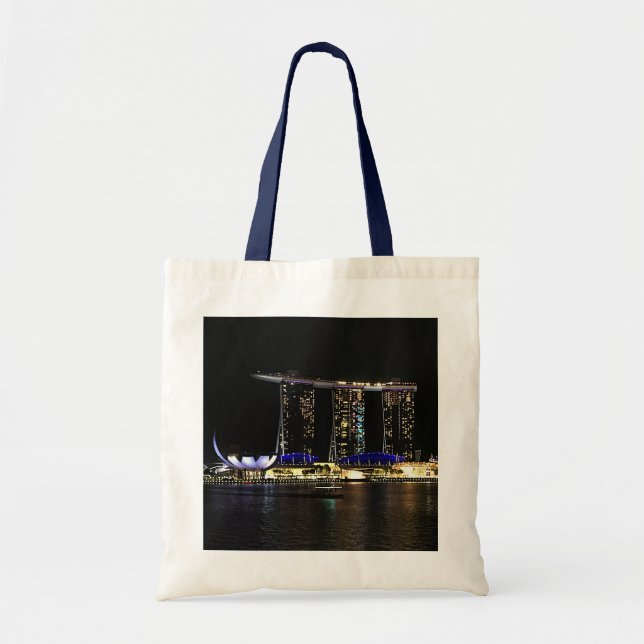 Singapore Marina Bay Sands #1 Tote Bag Tygkasse (Framsidan)