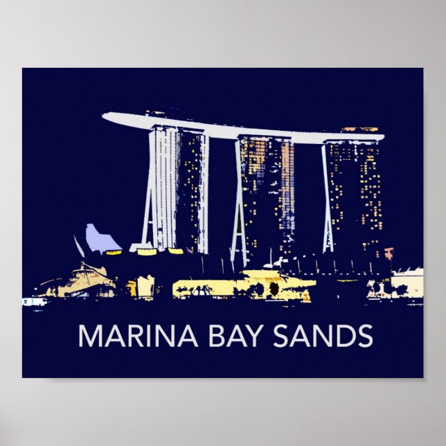 Singapore Marina Bay Sands Poster (Framsidan)