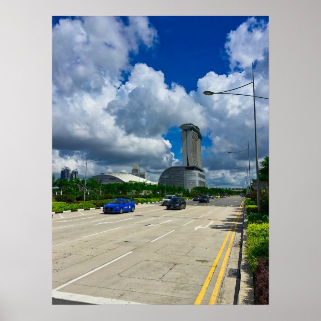 Singapore Marina Bay Sands Skyline Poster (Framsidan)