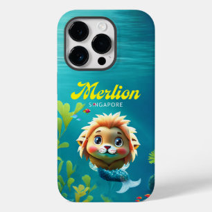 Singapore Merlion för iPhone 14 Pro Fodral