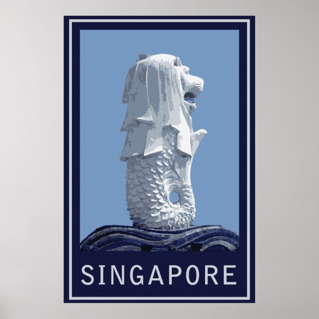 Singapore Merlion Poster (Framsidan)