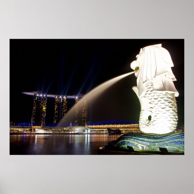 Singapore Merlion Poster (Framsidan)