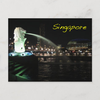 Singapore Merlion Vykort