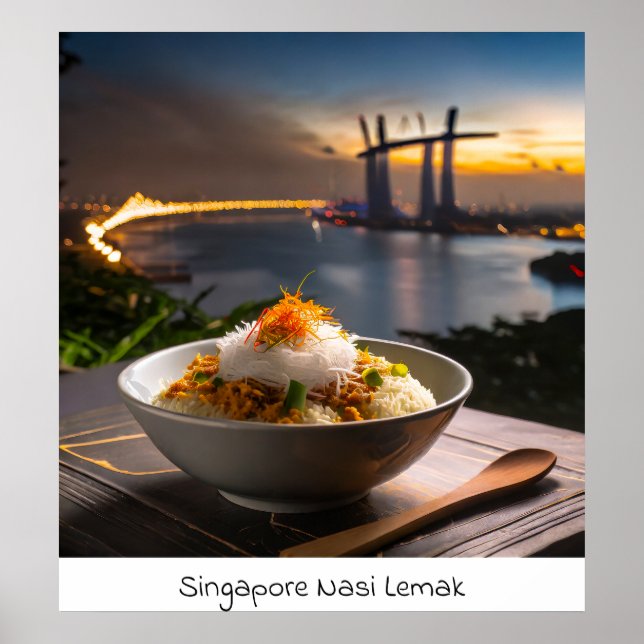 Singapore Nasi Lemak - arkivutskrift Poster (Framsidan)
