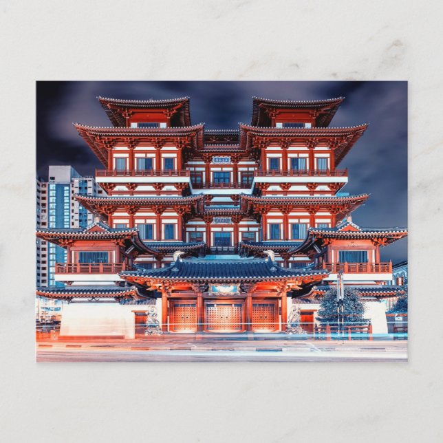 Singapore natt vykort (Framsida)