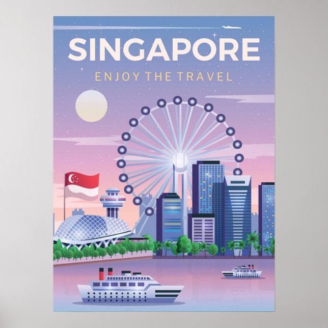 Singapore njut av resan poster (Framsidan)