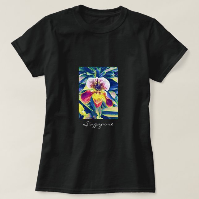 Singapore Orchid-resa Sydasien T Shirt (Design framsida)