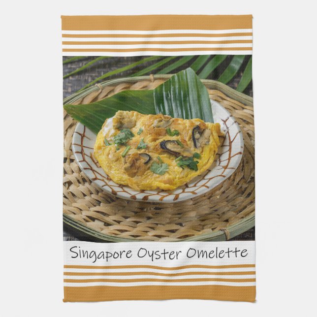 Singapore Oyster Omelet Kitchen Towel Kökshandduk (Vertikal)