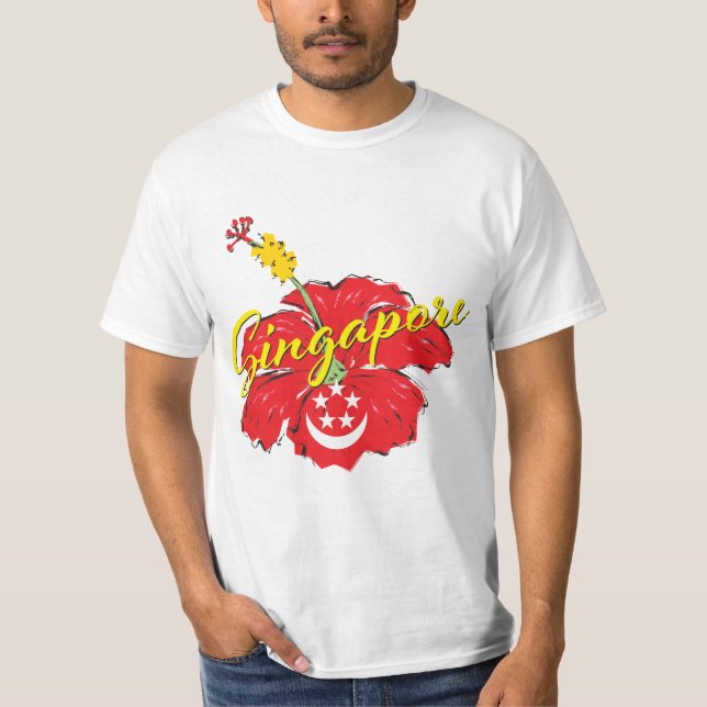 Singapore patriothibiskus t shirt (Framsida)
