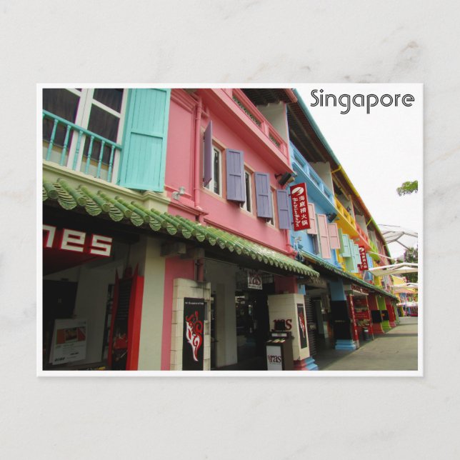 singapore quay vykort (Framsida)