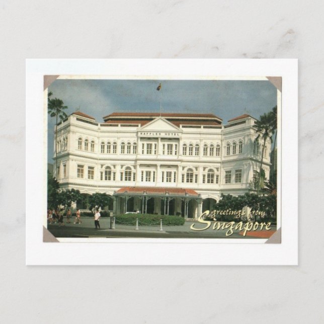 SINGAPORE RAFFLES HOTEL VYKORT (Framsida)