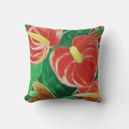 Singapore Red Anthurium Flowers Kudde