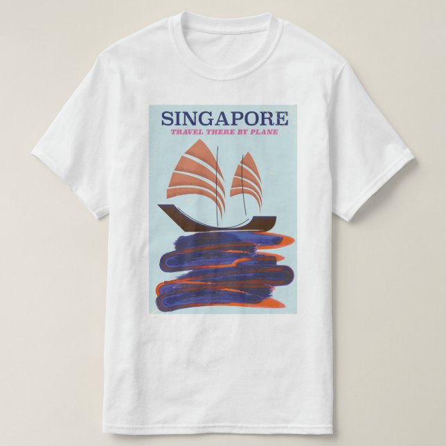 Singapore "Res till platsen med flyg" T Shirt (Design framsida)