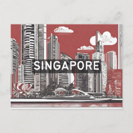 Singapore Resa Semester Souvenir Vykort