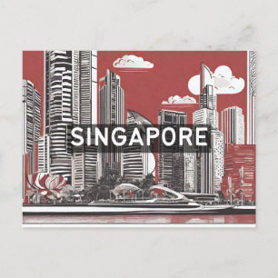Singapore Resa Semester Souvenir Vykort