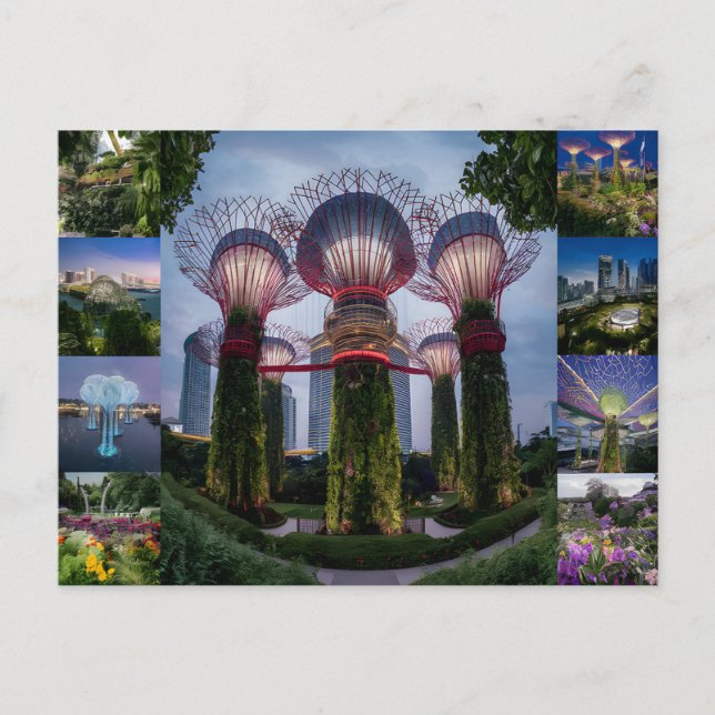 Singapore resa Superträd. Vykort (Framsida)