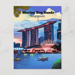 Singapore Resepostkort, Singapore Skyline Vykort