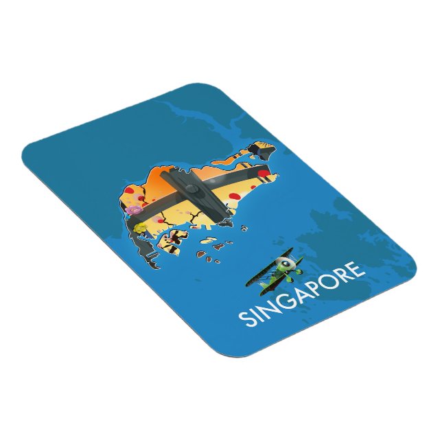 Singapore reskarta magnet (Högersidan)