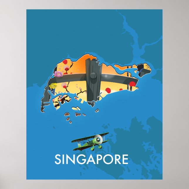 Singapore reskarta poster (Framsidan)