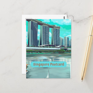 Singapore Reskort Vykort, Singapore Skyline Vykort