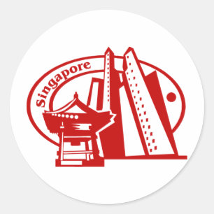 Singapore Runt Klistermärke
