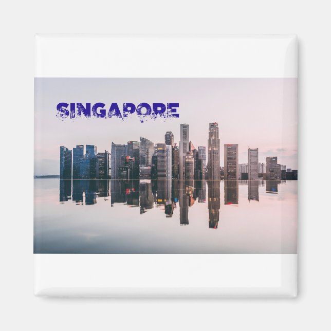 Singapore Skyline 2018 Magnet (Framsidan)