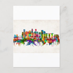 Singapore Skyline Helg Vykort