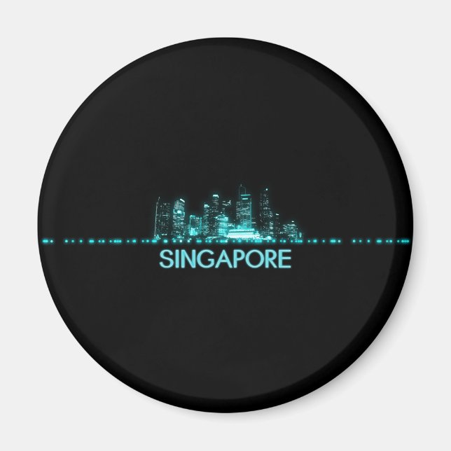 Singapore Skyline Magnet (Framsidan)