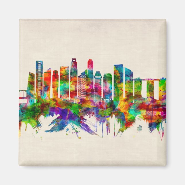 Singapore Skyline Magnet (Framsidan)
