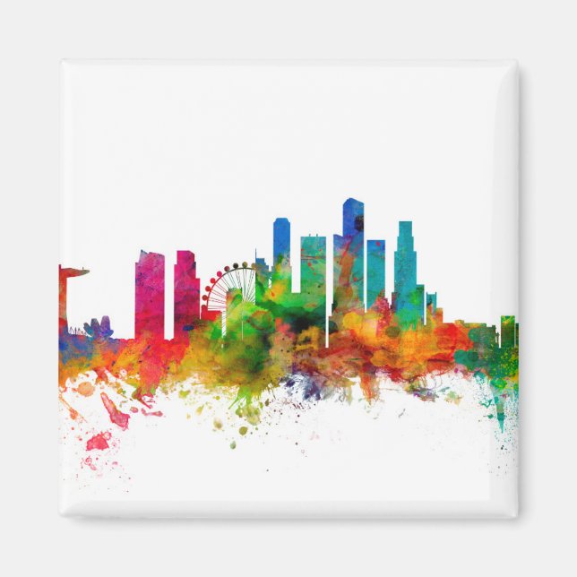 Singapore Skyline Magnet (Framsidan)