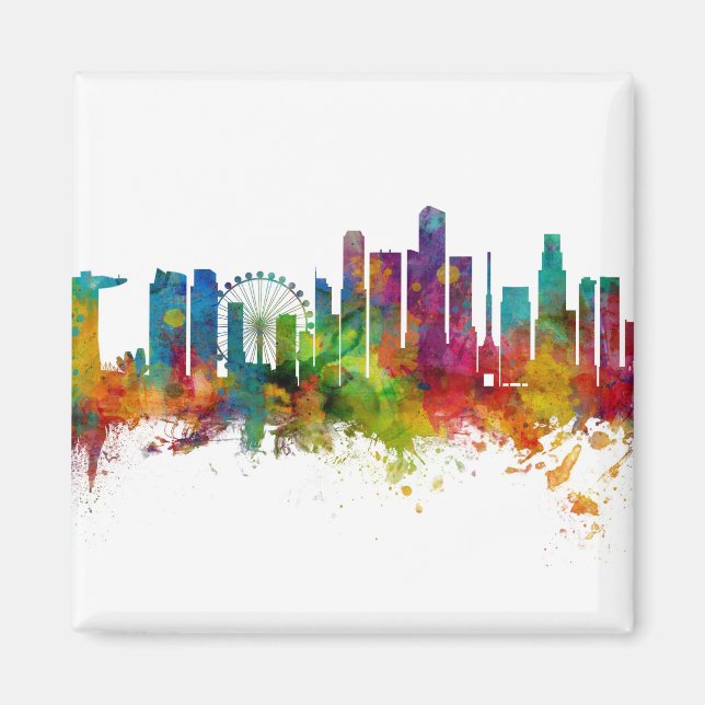 Singapore Skyline Magnet (Framsidan)